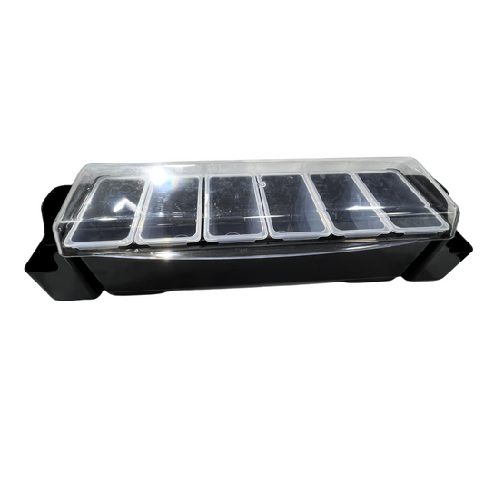 Kmw condiment holder w/6 deep inner