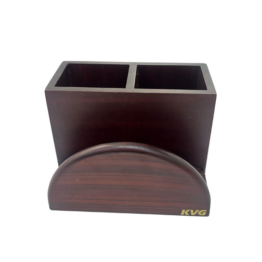 Wooden Napkin & Cutlery Stand