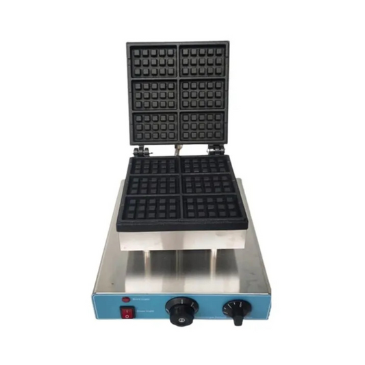 Electric 6 slot rectangular shaped waffle