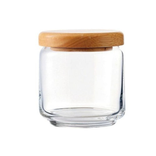 Pop Jar With Wooden Lid 500ml
