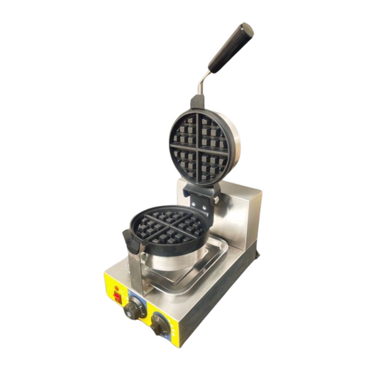 Electric round rotating waffle