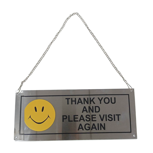 Thank You & Please Visit Again Sign