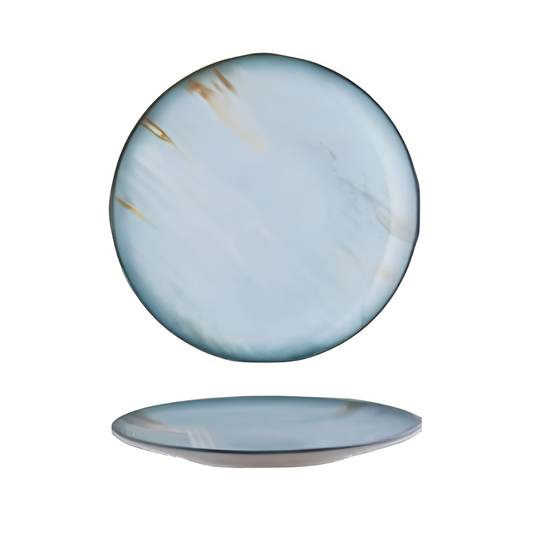 Timber Blue - Round Rimless Plate