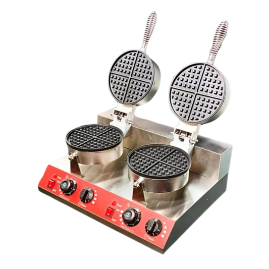 Electric Round Waffle Maker Double Plate
