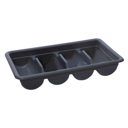 Cutlery Tray Black 4 Compartments