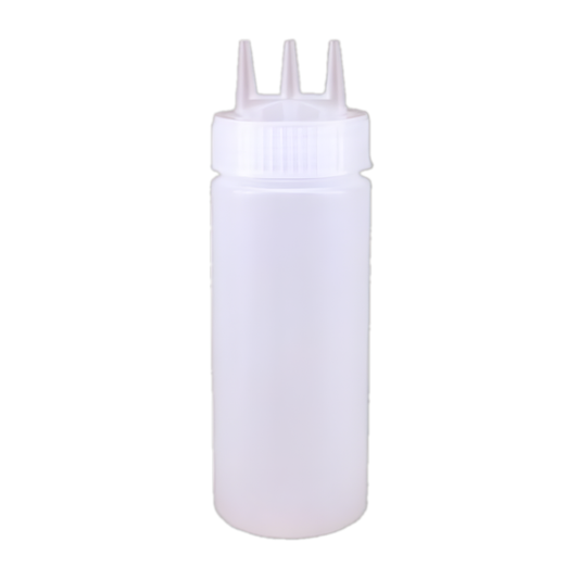 Squeeze Bottle 16 Oz 3 Ways White