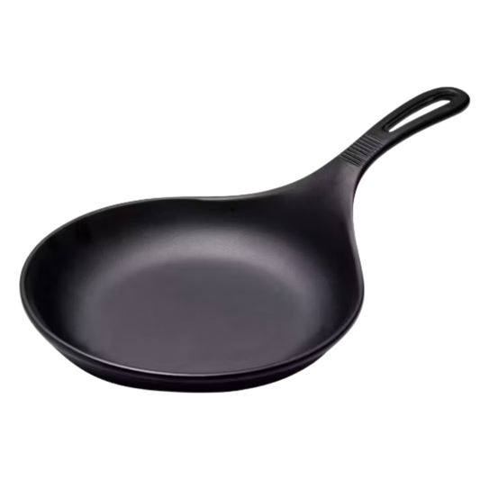 Round Platter With Handle Black