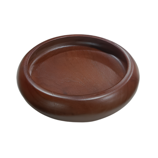Round Wooden Flat Bowl