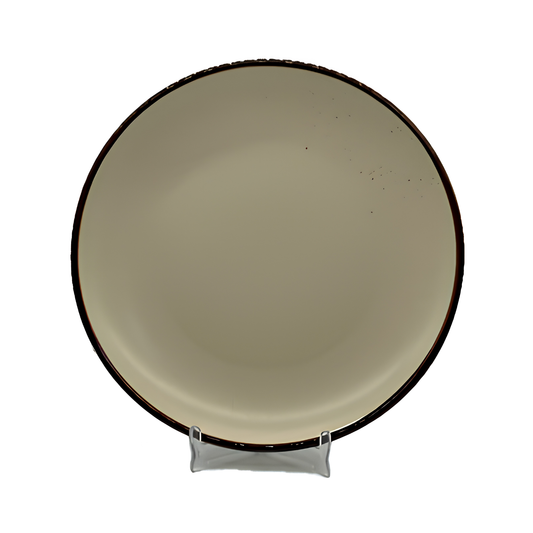 Dusty Beige - Round Rimless Plate