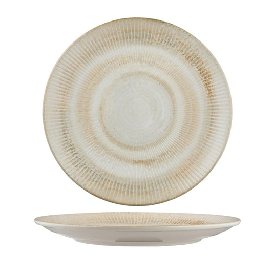 Paros shell sand - Round Rimless Plate