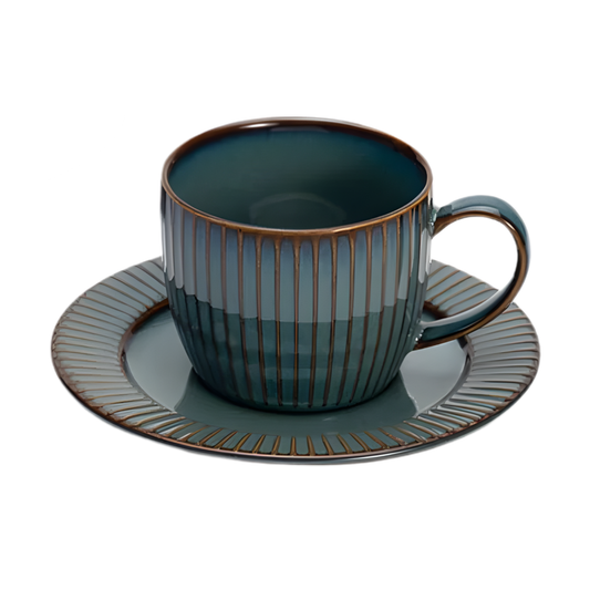 Teal Tea Cup & Saucer
