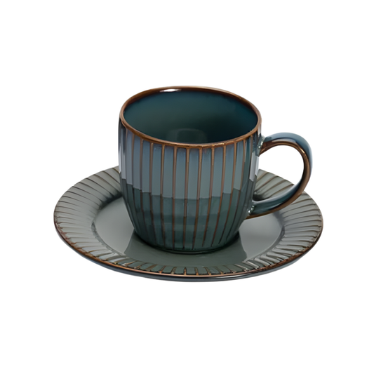 Teal Espresso Cup & Saucer