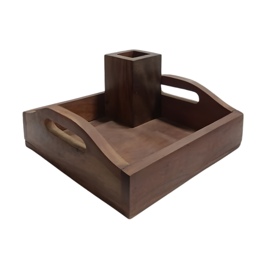 Wooden Square Caddy